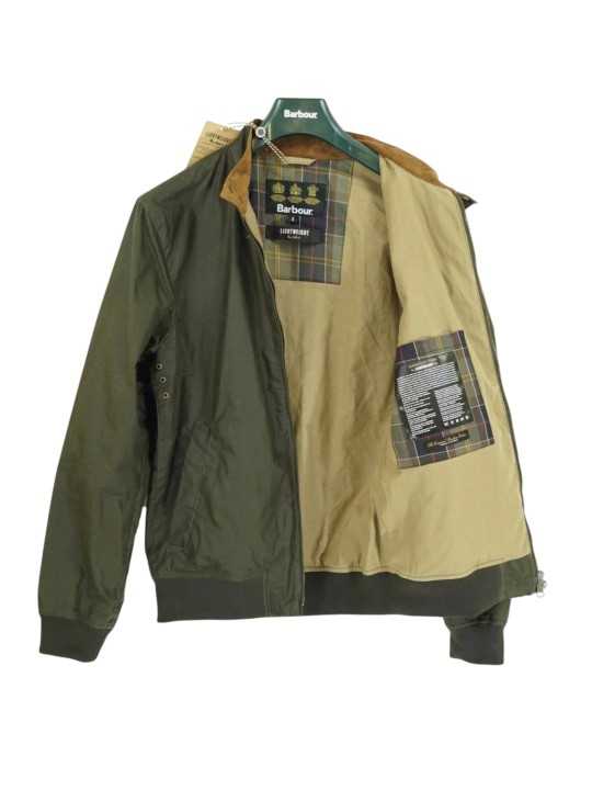 BLOUSON COURT ROYSTON WAX OLIVE COL VELOURS MWX1350 OL51 BARBOUR HOMME