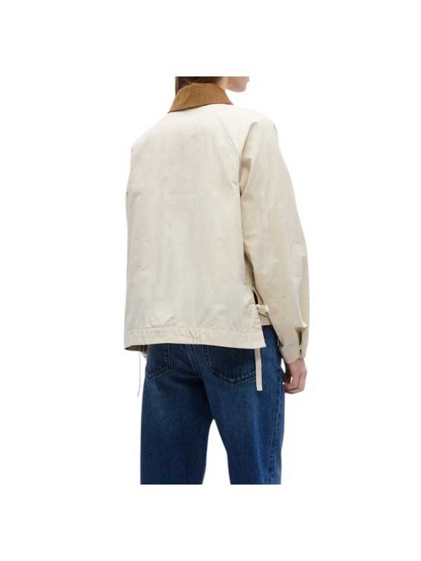 VESTE COURTE SABLE COL VELOURS FENTES LIENS MEDLAND LSP0304 CR31 BARBOUR FEMME dos