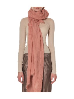 CHECHE PASHMINA CORAL SANDY MEGA 140X200 RP01F6469 SCAR 83 RICK OWENS FEMME face
