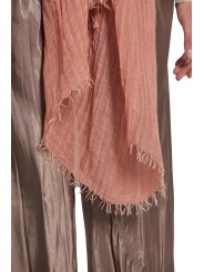 CHECHE PASHMINA CORAL SANDY MEGA 140X200 RP01F6469 SCAR 83 RICK OWENS FEMME franges