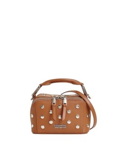 SAC JERI STUDDED MINI BOBBI BAG RAW SIENNE CAMEL JERIRS06 ESSENTIEL ANTWERP FEMME face