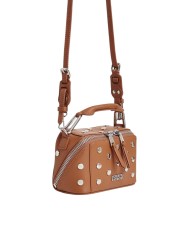 SAC JERI STUDDED MINI BOBBI BAG RAW SIENNE CAMEL JERIRS06 ESSENTIEL ANTWERP FEMME trois quarts face