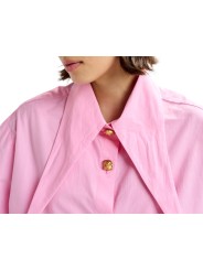 CHEMISE UNIE ROSE COL PELLE A TARTE BOUTONS BIJOUX JOMATO CO17 ESSENTIEL ANTWERP zoom