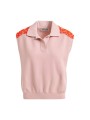 POLO JOLINE SANS MANCHES ROSE CLAIR A EPAULES ORNEES ORANGE JOLINESP19 ESSENTIEL ANTWERP solo bis