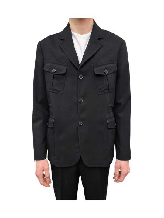 VESTE NOIR MULTIPOCHES TAILLE AJUSTEE M1R 2356 V01746 79 PAUL SMITH HOMME face