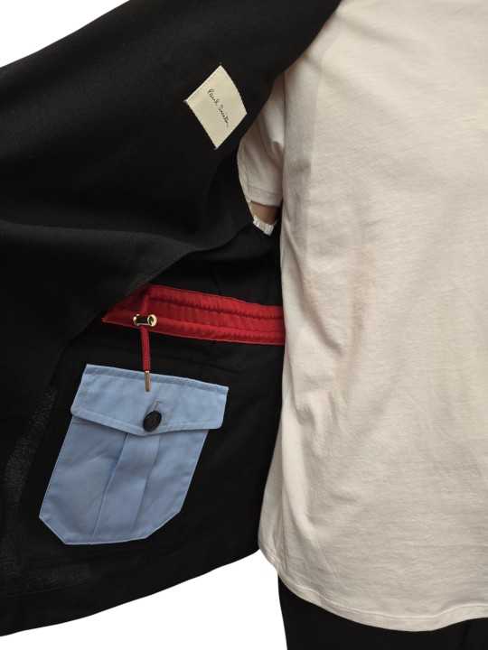 VESTE NOIR MULTIPOCHES TAILLE AJUSTEE M1R 2356 V01746 79 PAUL SMITH HOMME intérieur