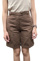 BERMUDA COTON LIN LYOCELL CHOCO BRIGITT MB372 107 MASONS FEMME Strasbourg boutique vêtements face