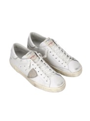 SNEAKERS PARIS CUIR BLANC LOGO CREME PRSX PRLU FG01 PHILIPPE MODEL HOMME Strasbourg boutique duo