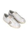 SNEAKERS PARIS CUIR BLANC LOGO CREME PRSX PRLU FG01 PHILIPPE MODEL HOMME Strasbourg boutique duo