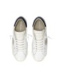 Sneakers Paris cuir blanc spoiler navy PRSX PRLU VZ03 Philippe Model homme boutique Strasbourg baskets dessus