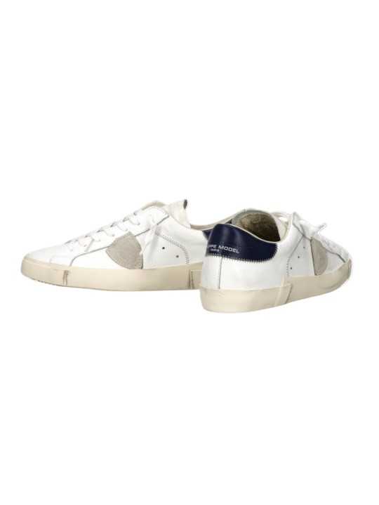 Sneakers Paris cuir blanc spoiler navy PRSX PRLU VZ03 Philippe Model homme boutique Strasbourg baskets vue
