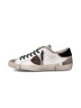 SNEAKERS PARIS BLANC SPOILER NOIR LOGO BRUN PRLU WX55 PHILIPPE MODEL HOMME Strasbourg boutique shop store online baskets vue