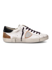 SNEAKERS PARIS CUIR BLANC LOGO ARGENT ORANGE PRLU WX58 PHILIPPE MODEL HOMME baskets boutique Strasbourg store shop front