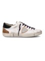 SNEAKERS PARIS CUIR BLANC LOGO ARGENT ORANGE PRLU WX58 PHILIPPE MODEL HOMME baskets boutique Strasbourg store shop front