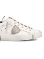 Sneakers Paris cuir blanc spoiler rose Philippe Model Femme PRLD VD05 Strasbourg boutique shop store online baskets logo