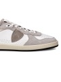 SNEAKERS PGAL CUIR BLANC SUEDE TAUPE PGLU VD02 PHILIPPE MODEL HOMME boutique Strasbourg baskets shop store online logo