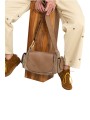 SAC MARINE VIGNE EN CUIR TAUPE CLARIS VIROT bag Strasbourg boutique shop store online-MAR-CUI-TAU-4657A porté