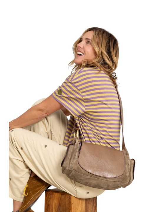 SAC MARINE VIGNE EN CUIR TAUPE CLARIS VIROT bag Strasbourg boutique shop store online-MAR-CUI-TAU-4657A postier