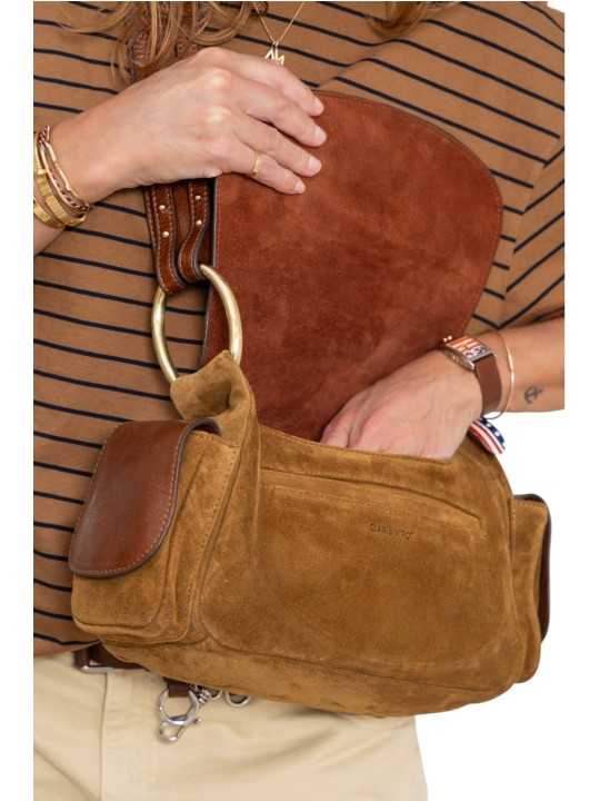 SAC MARINE VIGNE EN CUIR TABAC CLARIS VIROT bag Strasbourg boutique shop store online-MAR-CUI-TAB-4658A zoom
