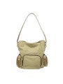 SAC LENNY CUIR BUBBLE VERT CLAIR GROSSES POCHES CARGO 4587 CLARIS VIROT LENNY VERDELATTE BUBBLE boutique Strasbourg bag shop 2