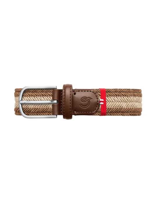 CEINTURE CANTERBURY CHEVRON CLUB BROWN & BEIGE LA BOUCLE STRASBOURG 1