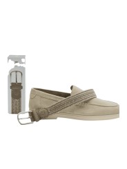 CEINTURE LAZIO SUEDE WAXED COTTON TAUPE LA BOUCLE STRASBOURG FASHION 2