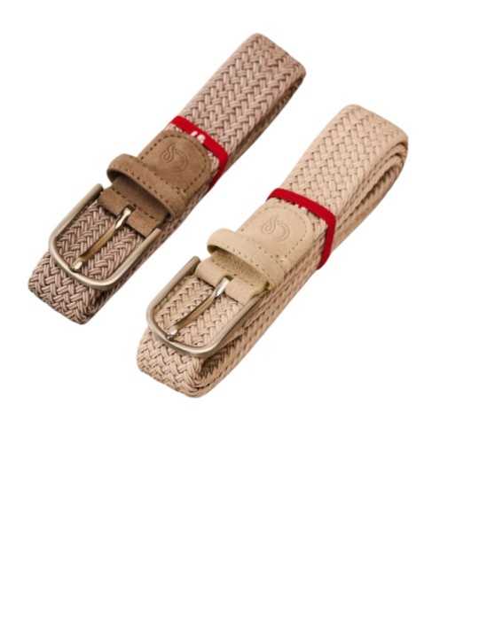 CEINTURE KNOKKE SUEDE DUO BEIGE LA BOUCLE STRASBOURG FASHION MIXTE focus