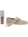 CEINTURE KNOKKE SUEDE DUO BEIGE LA BOUCLE STRASBOURG FASHION MIXTE boite