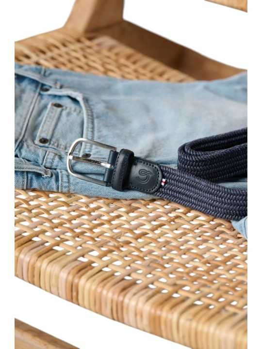 CEINTURE PUGLIA WAXED COTTON DARK BLUE LA BOUCLE STRASBOURG FASHION détail 1