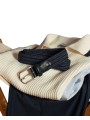 CEINTURE PUGLIA WAXED COTTON DARK BLUE LA BOUCLE STRASBOURG FASHION détail