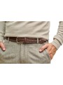 CEINTURE ROMA LEATHER BROWN LA BOUCLE STRASBOURG FASHION porté