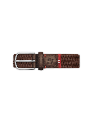 CEINTURE ROMA LEATHER BROWN LA BOUCLE STRASBOURG FASHION focus