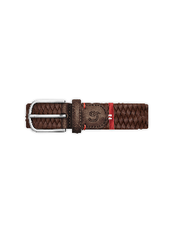 CEINTURE ROMA LEATHER BROWN LA BOUCLE STRASBOURG FASHION focus
