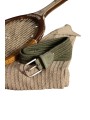 CEINTURE VENETO SUEDE WAXED COTTON TRUFFLE GREEN LA BOUCLE STRASBOURG BOUTIQUE détail