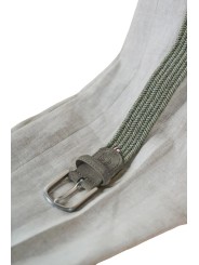 CEINTURE VENETO SUEDE WAXED COTTON TRUFFLE GREEN LA BOUCLE STRASBOURG BOUTIQUE détail 2