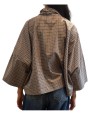CHEMISE COL LAVALLIERE GRIS MARRON SEQUINS KEFIR K3ST Femme Strasbourg Fashion dos