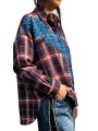 CHEMISE CARREAUX BLEU ROUGE SEQUINS BLEU KIRKE K1FS ESSENTIEL ANTWERP Strasbourg Fashion côté