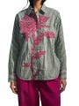 CHEMISE RAYEE VERTE BLANCHE FLEURS SEQUINS ROSE KDOT K3FW ESSENTIEL ANTWERP Strasbourg fashion avant CHEMISE RAYEE VERTE BLANCHE FLEURS SEQUINS ROSE KDOT K3FW ESSENTIEL ANTWERP Strasbourg fashion avant
