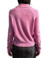 POLO ROSE LAINE CACHEMIRE COL PERLES KASA K3MN ESSENTIEL ANTWERP Strasbourg Fashion dos