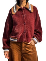 GILET DOUX BORDEAUX COL PERLE BLEU CAMEL KAMORE K2WN ESSENTIEL ANTWERP Strasbourg Fashion avant