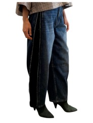 JEANS BARREL CONTRASTE NAVY KASHBA K1MW ESSENTIEL ANTWERP Strasbourg fashion côté