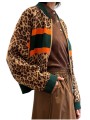 BOMBER LEOPARD MAILLE VERT ORANGE KUTIE K1DE Strasbourg fashion côté