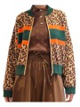 BOMBER LEOPARD MAILLE VERT ORANGE KUTIE K1DE Strasbourg fashion avant