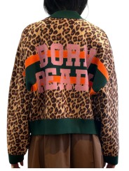 BOMBER LEOPARD MAILLE VERT ORANGE KUTIE K1DE Strasbourg fashion dos