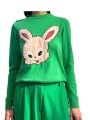 PULL VERT LAPIN ROSE KAPITAL K3KQ ESSENTIEL ANTWERP Strasbourg fashion avant