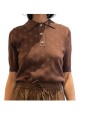 POLO POIS LUREX BOUTONS BIJOUX CHOCO KRAB K3BA Strasbourg Fashion avant