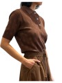 POLO POIS LUREX BOUTONS BIJOUX CHOCO KRAB K3BA Strasbourg Fashion côté