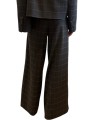 PANTALON PINCE LARGE TAILLEUR CARREAUX GRIS CIEL KOLLECTION K2CH Strasbourg Fashion dos