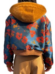 BOMBERS DAMASSE JAQUAR NAVY REVERSIBLE FOURRURE CAMEL KICO BA08 Strasbourg Fashion dos