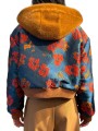 BOMBERS DAMASSE JAQUAR NAVY REVERSIBLE FOURRURE CAMEL KICO BA08 Strasbourg Fashion dos